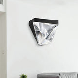 LED Clear Crystal Sconce Light Minimalism Black/Gold Triangle Living Room Wall Mount Lighting Clearhalo 'Wall Lamps & Sconces' 'Wall Lights' Lighting' 303239