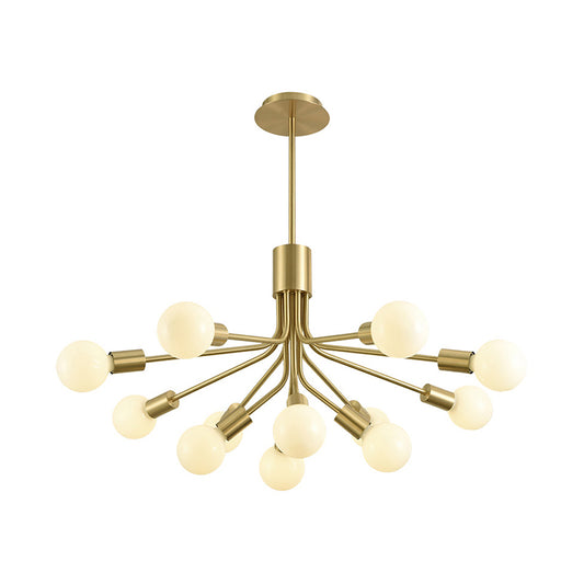 Sputnik Chandelier Lighting Contemporary Metal 12 Heads Brass Pendant Light Fixture Clearhalo 'Ceiling Lights' 'Chandeliers' 'Modern Chandeliers' 'Modern' Lighting' 303740