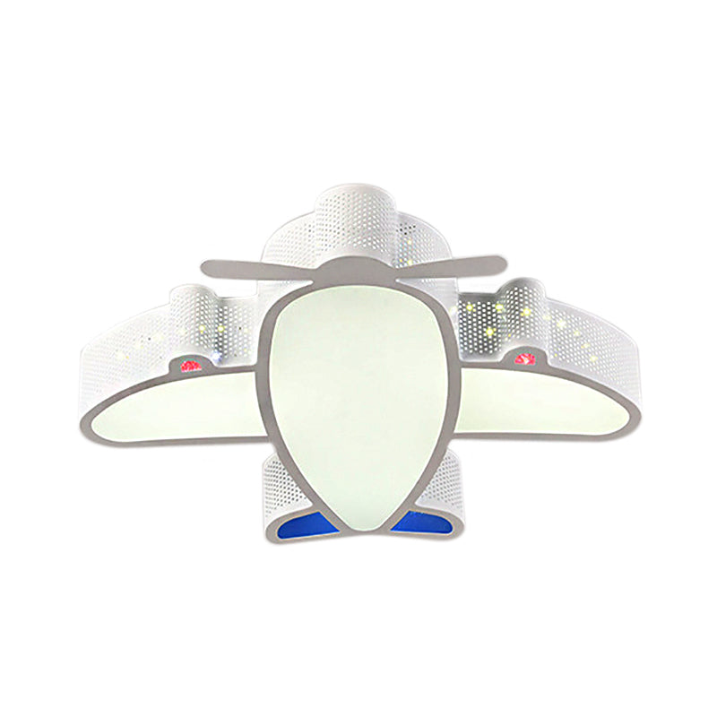 Acrylic and Metal Plane Flush Mount Light Boys Bedroom Cartoon Eye-Caring LED Ceiling Lamp Clearhalo 'Ceiling Lights' 'Close To Ceiling Lights' 'Close to ceiling' 'Flush mount' Lighting' 30506