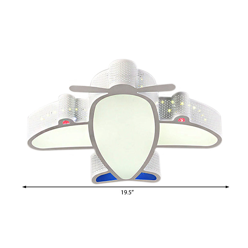 Acrylic and Metal Plane Flush Mount Light Boys Bedroom Cartoon Eye-Caring LED Ceiling Lamp Clearhalo 'Ceiling Lights' 'Close To Ceiling Lights' 'Close to ceiling' 'Flush mount' Lighting' 30507