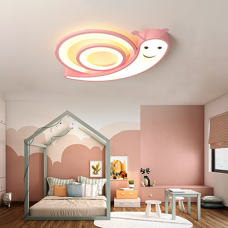 Acrylic Cute Snail Flush Mount Light Kindergarten Bedroom Cartoon LED Ceiling Lamp Clearhalo 'Ceiling Lights' 'Close To Ceiling Lights' 'Close to ceiling' 'Flush mount' Lighting' 30559