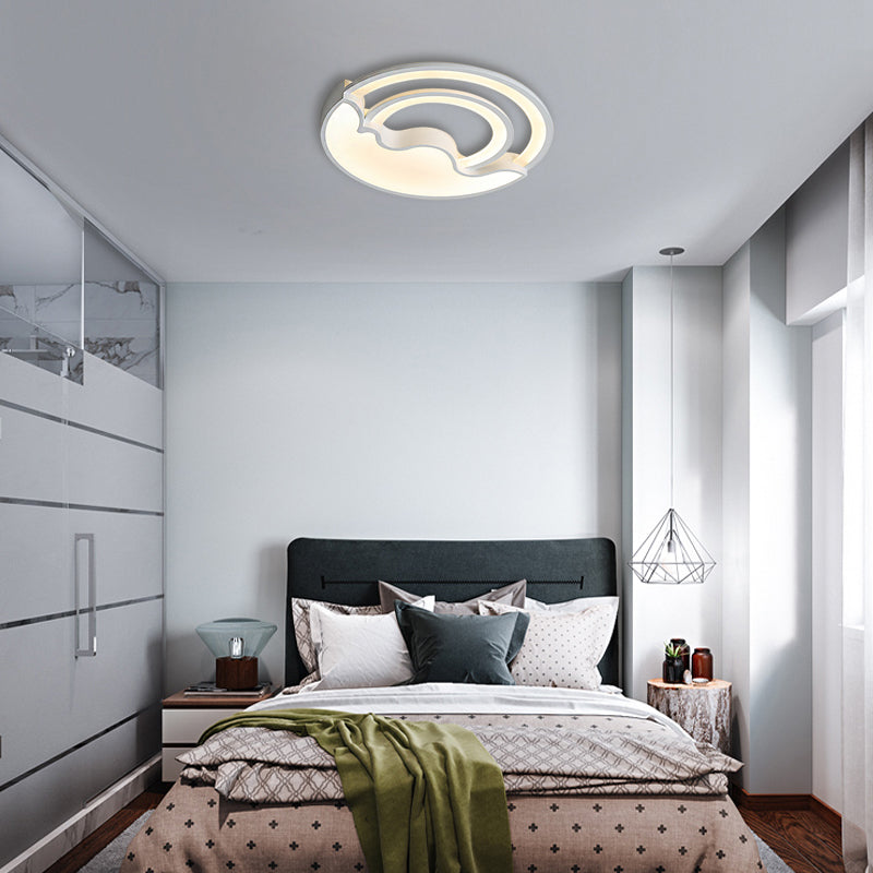 Child Bedroom Round Flush Mount Light Acrylic Modern Stylish Macaron LED Ceiling Lamp Clearhalo 'Ceiling Lights' 'Close To Ceiling Lights' 'Close to ceiling' 'Flush mount' Lighting' 30581