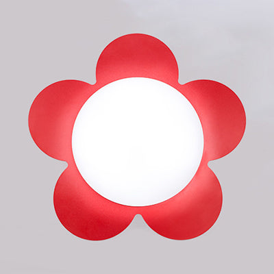 Acrylic Blossom LED Ceiling Mount Light Room Kindergarten Simple Style Modern Ceiling Lamp Red Clearhalo 'Ceiling Lights' 'Close To Ceiling Lights' 'Close to ceiling' 'Flush mount' Lighting' 30882