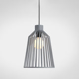 Minimalist Caged Pendulum Light Metal 1 Light Kitchen Pendant Lighting Fixture in Grey Clearhalo 'Ceiling Lights' 'Modern Pendants' 'Modern' 'Pendant Lights' 'Pendants' Lighting' 313173