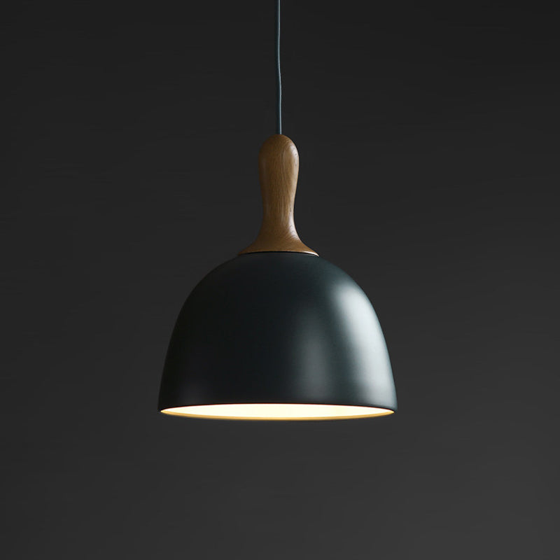 Dome Metal Pendant Ceiling Light Modern Style 1 Light Dark Army Green Hanging Lamp Clearhalo 'Ceiling Lights' 'Modern Pendants' 'Modern' 'Pendant Lights' 'Pendants' Lighting' 313189