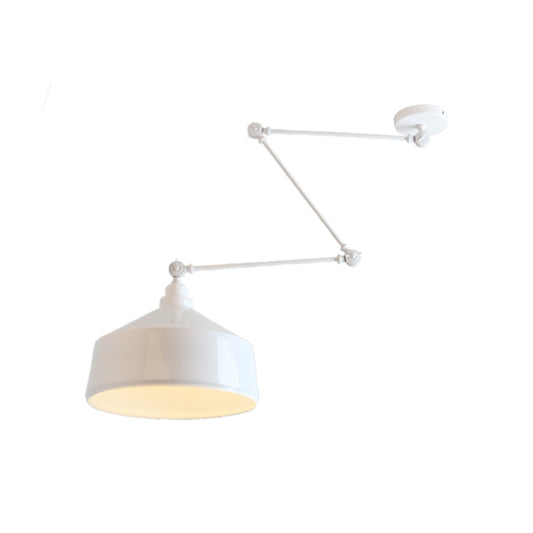 Modern Dome Pendant Light Fixture Metal 1 Light Dining Room Down Lighting in White Clearhalo 'Ceiling Lights' 'Modern Pendants' 'Modern' 'Pendant Lights' 'Pendants' Lighting' 313249