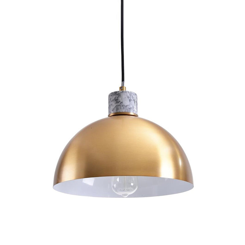 1 Light Kitchen Pendant Lighting Minimalist Brass Hanging Light with Dome Metal Shade Clearhalo 'Ceiling Lights' 'Modern Pendants' 'Modern' 'Pendant Lights' 'Pendants' Lighting' 313270