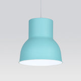 Metal Dome Shade Suspension Pendant Minimalist 10"/14"/15" Wide 1 Light Hanging Light Fixture in Blue/Green Clearhalo 'Ceiling Lights' 'Modern Pendants' 'Modern' 'Pendant Lights' 'Pendants' Lighting' 313309