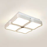 Contemporary Square Flush Lighting Metal LED Bedroom Ceiling Mounted Fixture in 3 Color Light Clearhalo 'Ceiling Lights' 'Close To Ceiling Lights' 'Close to ceiling' 'Flush mount' Lighting' 313427