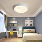 Round Bedroom Flushmount Lighting Metal 18"/23.5" Dia LED Contemporary Ceiling Fixture in White with Acrylic Diffuser Clearhalo 'Ceiling Lights' 'Close To Ceiling Lights' 'Close to ceiling' 'Flush mount' Lighting' 313498