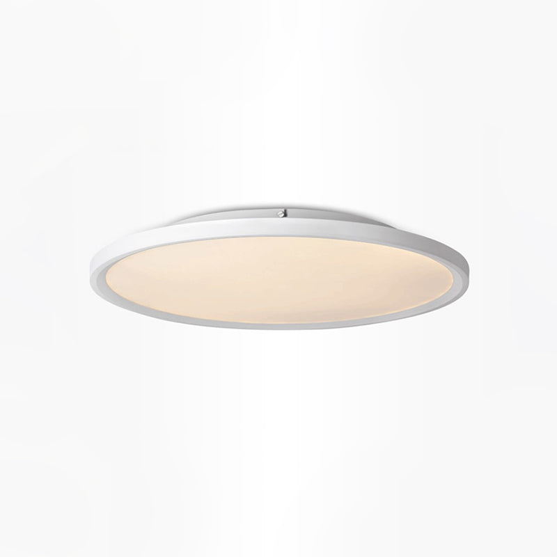 Modernist LED Flush Mount Lighting with Metal Shade White/Black Ring Close to Ceiling Lamp Fixture with Acrylic Diffuser in White/Warm Light, 16"/19.5" Dia Clearhalo 'Ceiling Lights' 'Close To Ceiling Lights' 'Close to ceiling' 'Flush mount' Lighting' 313647