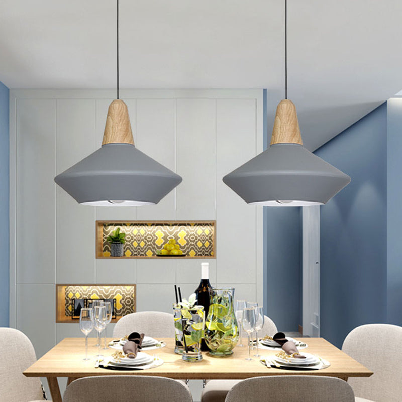 Metal Urn Pendant Light Modernist 1 Bulb Ceiling Suspension Lamp in Blue/Grey for Dining Room Clearhalo 'Ceiling Lights' 'Modern Pendants' 'Modern' 'Pendant Lights' 'Pendants' Lighting' 313757