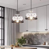 Metal Geometric Pendant Lighting Modernist 1 Head Black/Red Hanging Light Fixture for Bedroom Clearhalo 'Ceiling Lights' 'Modern Pendants' 'Modern' 'Pendant Lights' 'Pendants' Lighting' 313794