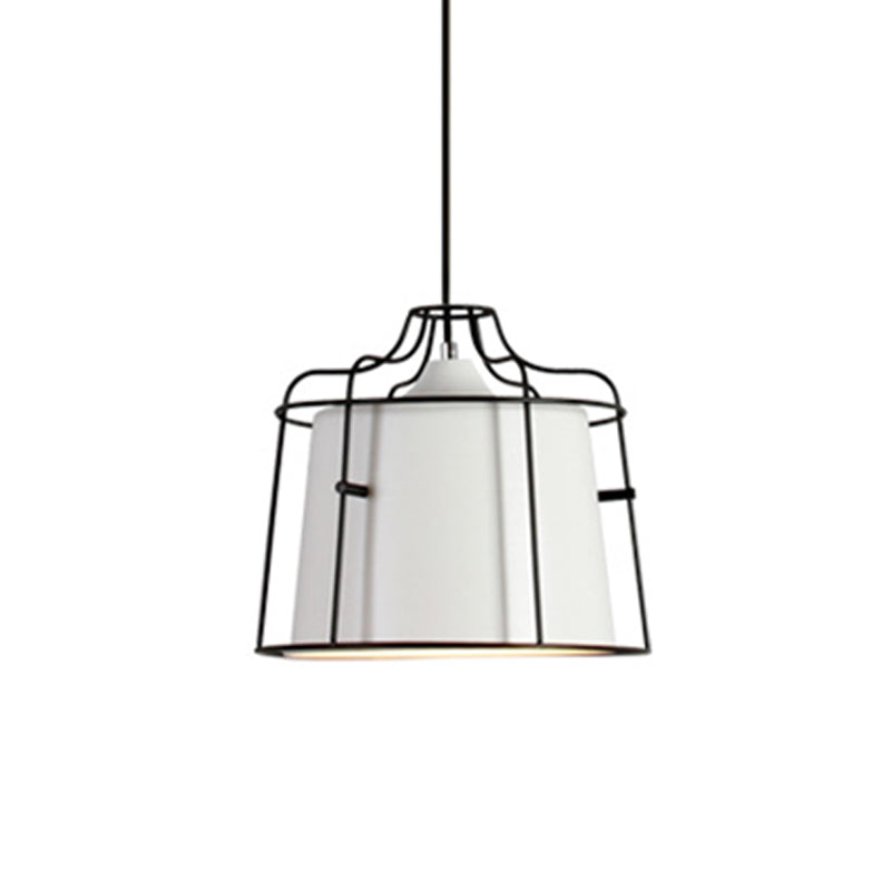 Macaron 1 Head Ceiling Lamp White/Yellow/Blue Bell Hanging Light Fixture with Metal Shade for Dining Room Clearhalo 'Ceiling Lights' 'Modern Pendants' 'Modern' 'Pendant Lights' 'Pendants' Lighting' 313843