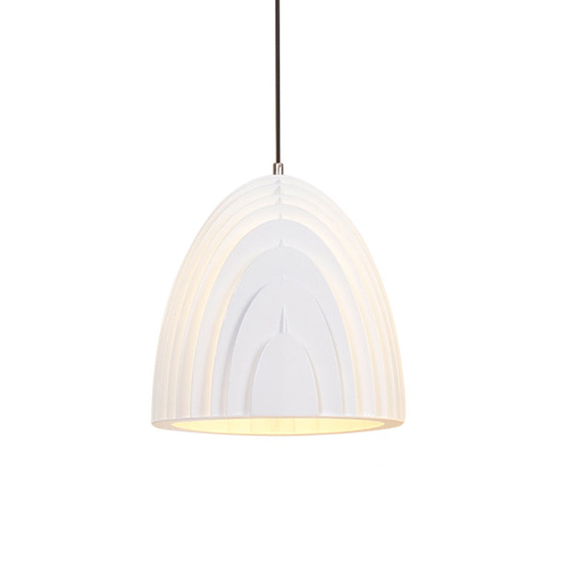 Macaron 1 Head Down Lighting White/Blue Trumpet Pendant Light Fixture with Metal Shade Clearhalo 'Ceiling Lights' 'Modern Pendants' 'Modern' 'Pendant Lights' 'Pendants' Lighting' 313867