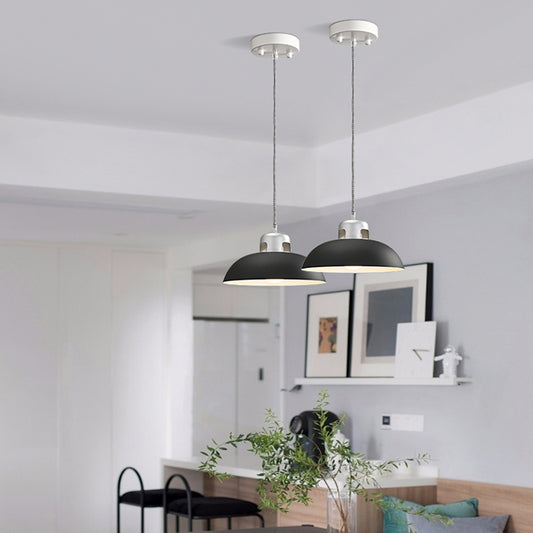 Flared Metal Pendant Light Modernism 1 Head Black/Grey Ceiling Suspension Lamp for Dining Room Clearhalo 'Ceiling Lights' 'Modern Pendants' 'Modern' 'Pendant Lights' 'Pendants' Lighting' 313879