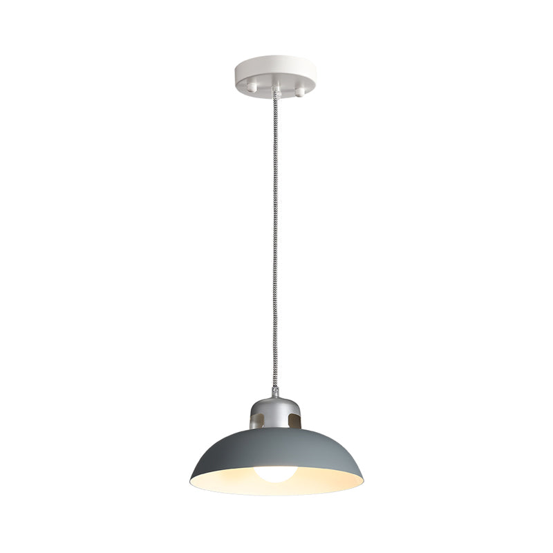 Flared Metal Pendant Light Modernism 1 Head Black/Grey Ceiling Suspension Lamp for Dining Room Clearhalo 'Ceiling Lights' 'Modern Pendants' 'Modern' 'Pendant Lights' 'Pendants' Lighting' 313884