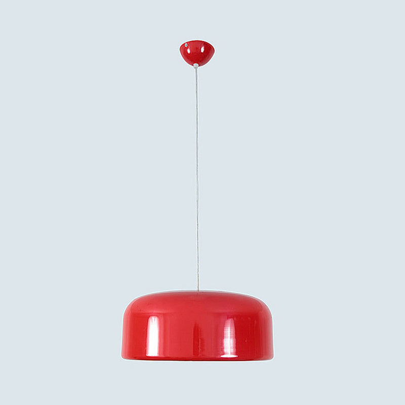 Round Ceiling Lighting Contemporary Metal 1 Bulb Red Hanging Light Fixture, 14"/19"/23.5" Wide Clearhalo 'Ceiling Lights' 'Modern Pendants' 'Modern' 'Pendant Lights' 'Pendants' Lighting' 313888