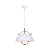 Metal Bowl Down Lighting Macaron 1 Head Blue/White/Khaki Hanging Ceiling Light with Handle Clearhalo 'Ceiling Lights' 'Modern Pendants' 'Modern' 'Pendant Lights' 'Pendants' Lighting' 313898