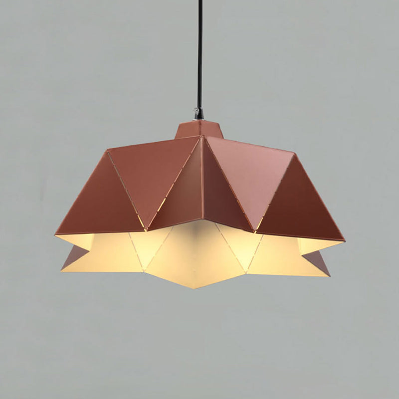 Pink Ridged Hanging Lamp Macaron 1 Head Metal Pendant Light Fixture for Bedroom Pink Clearhalo 'Ceiling Lights' 'Modern Pendants' 'Modern' 'Pendant Lights' 'Pendants' Lighting' 313934