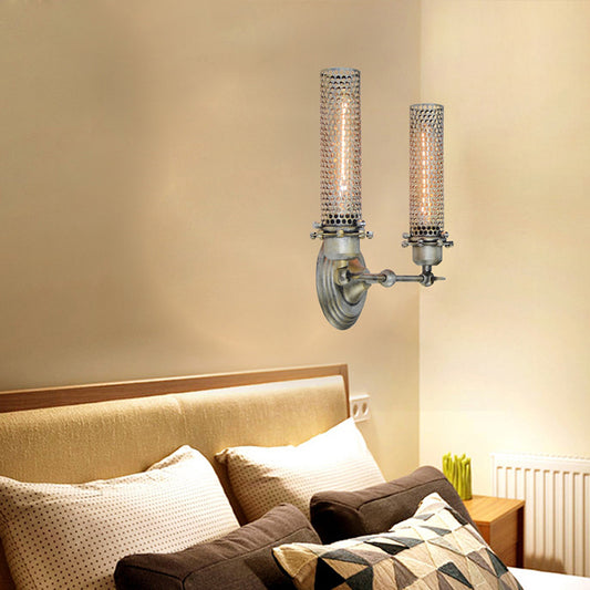 1/2 Lights Indoor Sconce Light Fixture Industrial Bronze Wall Lamp with Tube Metal Shade Clearhalo 'Art deco wall lights' 'Cast Iron' 'Glass' 'Industrial wall lights' 'Industrial' 'Middle century wall lights' 'Modern' 'Rustic wall lights' 'Tiffany' 'Traditional wall lights' 'Wall Lamps & Sconces' 'Wall Lights' Lighting' 314690