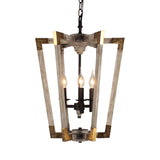 Modernism Tapered Ceiling Chandelier White/Beige/Dark Wood 3 Heads Hanging Light Fixture for Bedroom Clearhalo 'Ceiling Lights' 'Chandeliers' Lighting' options 316347