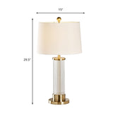 1 Light Drum Task Lighting Traditional White Fabric Reading Lamp for Bedroom, 14"/15" Wide Clearhalo 'Lamps' 'Table Lamps' Lighting' 316385