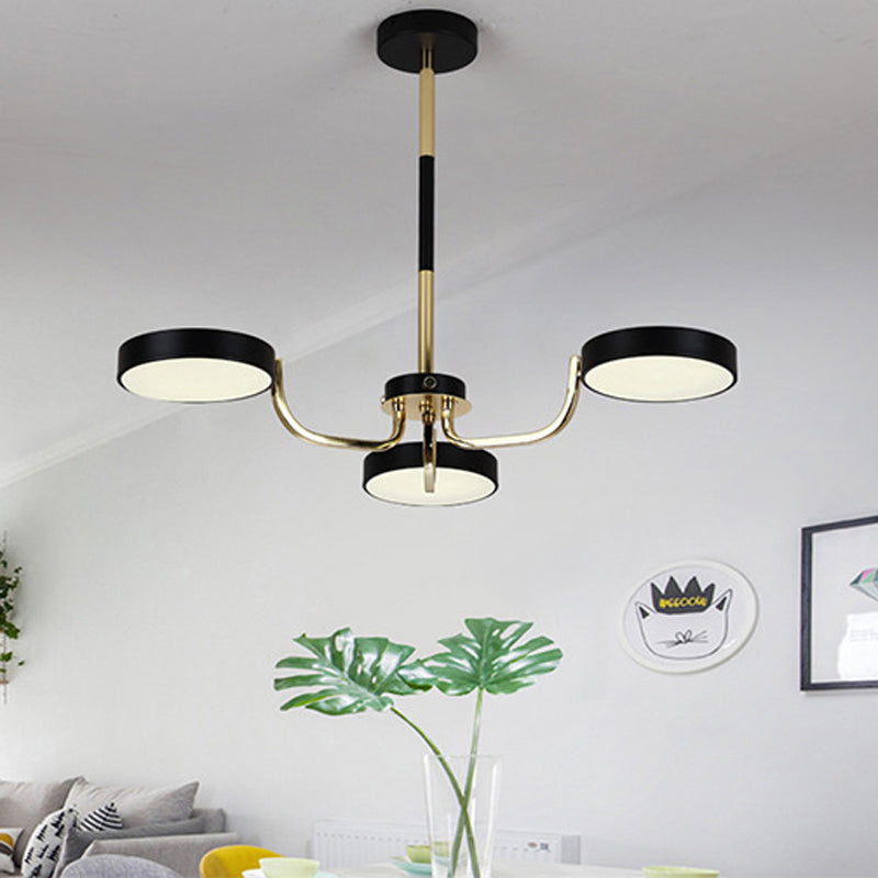 Oval Pendant Dining Room Hanging Lights Acrylic 3 Bulbs Modern style Pendant Lamps Clearhalo 'Ceiling Lights' 'Chandeliers' Lighting' options 31827