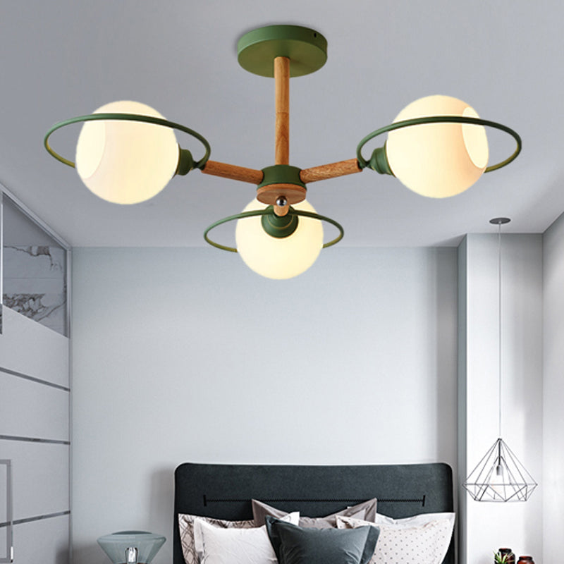 Simple Style Circle Hanging Pendant Fixture 3 Lights Iron Chandelier for Dining Room Clearhalo 'Ceiling Lights' 'Chandeliers' Lighting' options 32139