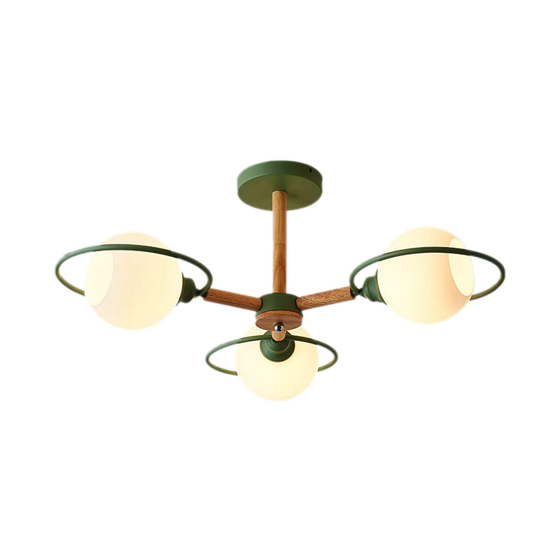Simple Style Circle Hanging Pendant Fixture 3 Lights Iron Chandelier for Dining Room Clearhalo 'Ceiling Lights' 'Chandeliers' Lighting' options 32141