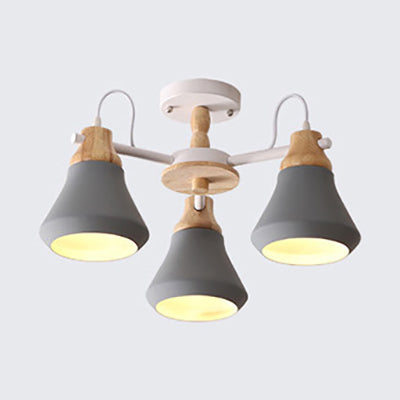 Tapered Shade Living Room Hanging Lamp Simple Hanging Pendant Lights Grey Clearhalo 'Ceiling Lights' 'Chandeliers' Lighting' options 32425_9cf1fab2-c1be-4f01-a8f3-5110e337dace