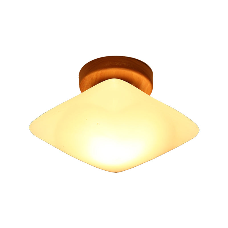 Frosted Glass Semi-Circle/Square Flush Ceiling Light Modern 1 Light Ceiling Flush Mount for Corridor Clearhalo 'Ceiling Lights' 'Close To Ceiling Lights' 'Close to ceiling' 'Flush mount' Lighting' 325021