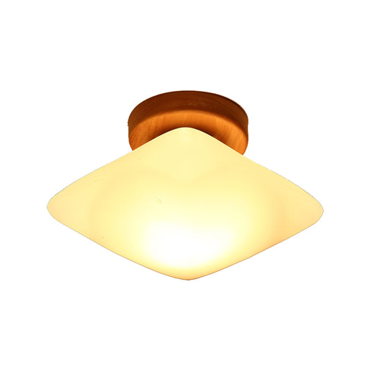 Frosted Glass Semi-Circle/Square Flush Ceiling Light Modern 1 Light Ceiling Flush Mount for Corridor Clearhalo 'Ceiling Lights' 'Close To Ceiling Lights' 'Close to ceiling' 'Flush mount' Lighting' 325021