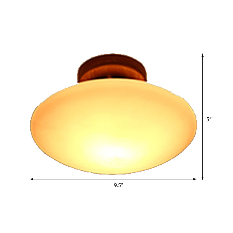 Frosted Glass Semi-Circle/Square Flush Ceiling Light Modern 1 Light Ceiling Flush Mount for Corridor Clearhalo 'Ceiling Lights' 'Close To Ceiling Lights' 'Close to ceiling' 'Flush mount' Lighting' 325026