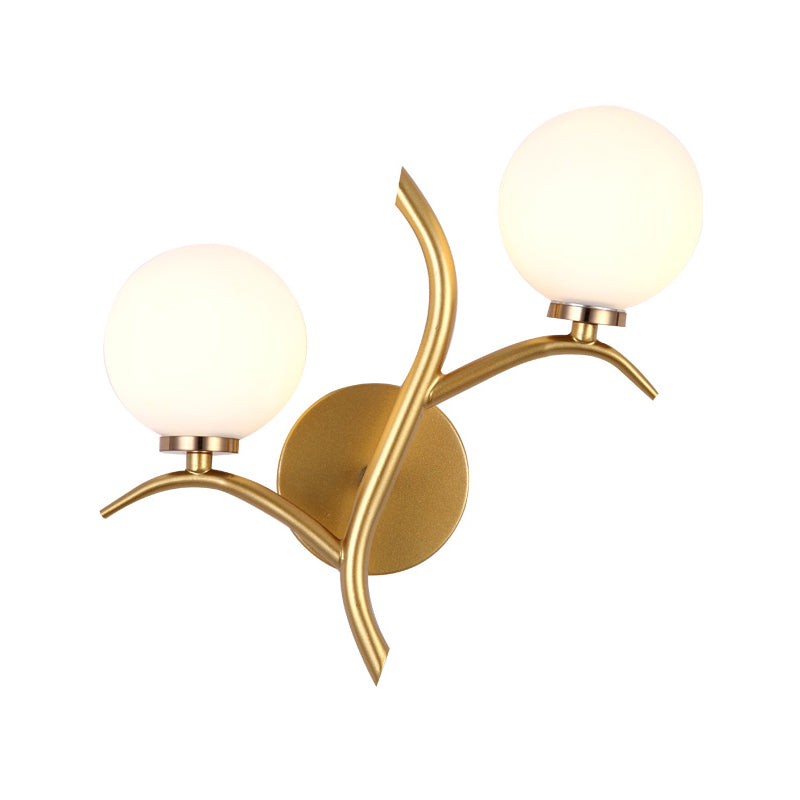 Branch Wall Lighting Modernist Metal 2 Bulbs Sconce Light Fixture in Gold for Living Room Clearhalo 'Cast Iron' 'Glass' 'Industrial' 'Modern wall lights' 'Modern' 'Tiffany' 'Traditional wall lights' 'Wall Lamps & Sconces' 'Wall Lights' Lighting' 325145