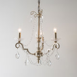 Candle Clear Crystal Chandelier Light Fixture Rustic 3/6/8 Lights Living Room Suspension Lamp in Silver Clearhalo 'Ceiling Lights' 'Chandeliers' Lighting' options 326606