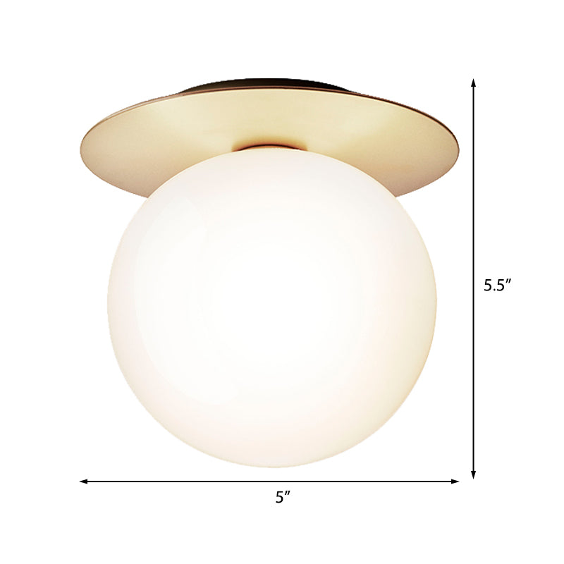 Silver/Gold Finish Orbit Flush Mount Fixture Modern 1 Light Close to Ceiling Lighting with White/Clear Glass Shade Clearhalo 'Ceiling Lights' 'Close To Ceiling Lights' 'Close to ceiling' 'Flush mount' Lighting' 326836