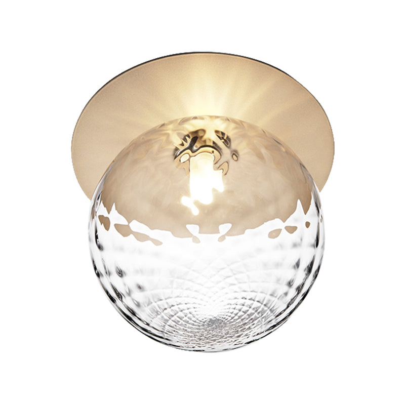 Silver/Gold Finish Orbit Flush Mount Fixture Modern 1 Light Close to Ceiling Lighting with White/Clear Glass Shade Clearhalo 'Ceiling Lights' 'Close To Ceiling Lights' 'Close to ceiling' 'Flush mount' Lighting' 326842