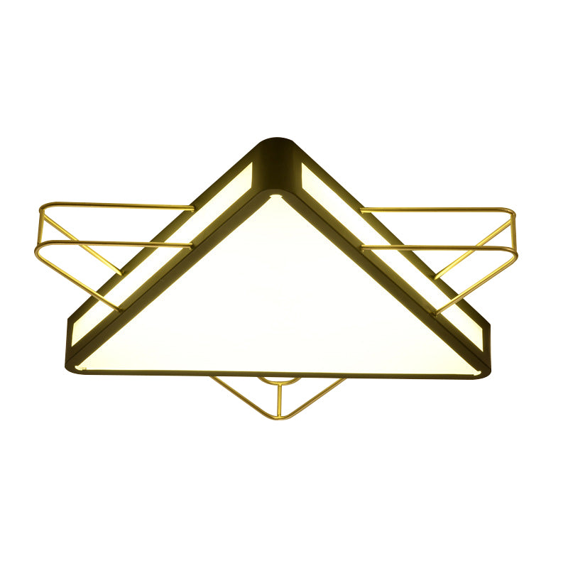 Star/Triangle Flush Mount Lighting Nordic Metal Black/Grey Ceiling Flush Light with Acrylic Diffuser Clearhalo 'Ceiling Lights' 'Close To Ceiling Lights' 'Close to ceiling' 'Flush mount' Lighting' 326944