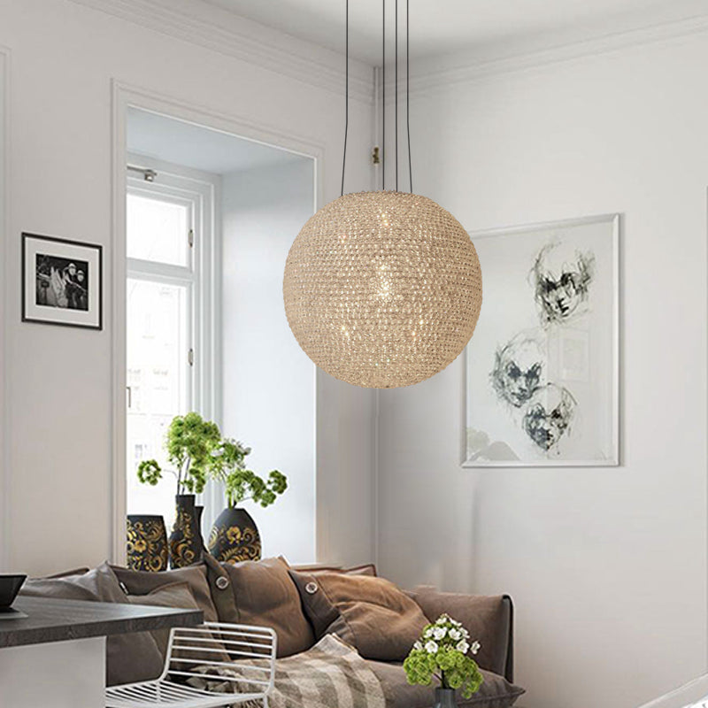 Metal White Chandelier Pendant Light Globe 2 Lights Minimalism Drop Lamp for Bedroom Clearhalo 'Ceiling Lights' 'Chandeliers' Lighting' options 328495