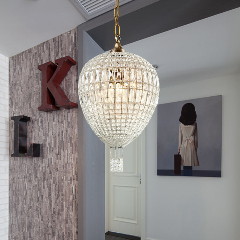 Simple Beaded Pendant Chandelier 3 Lights Metal Hanging Light Fixture in Silver for Bedroom Clearhalo 'Ceiling Lights' 'Chandeliers' Lighting' options 328500