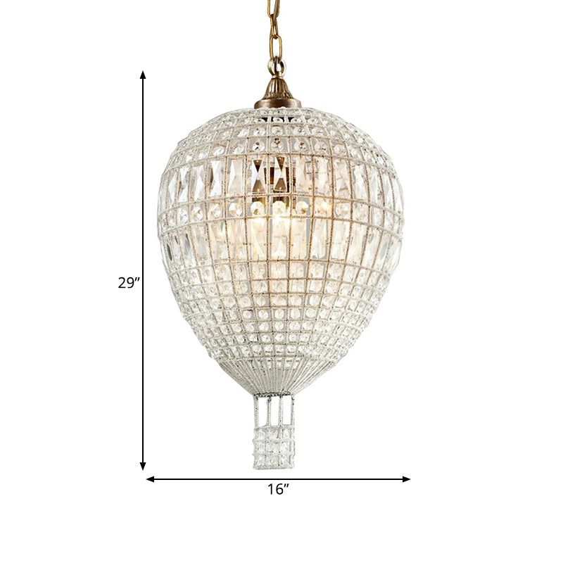 Simple Beaded Pendant Chandelier 3 Lights Metal Hanging Light Fixture in Silver for Bedroom Clearhalo 'Ceiling Lights' 'Chandeliers' Lighting' options 328502