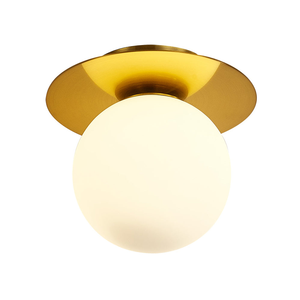 Clear/Light-Brown/Cream Orbit Ceiling Light Modern Glass 1 Light Kitchen Flushmount Ceiling Lamp Clearhalo 'Ceiling Lights' 'Close To Ceiling Lights' 'Close to ceiling' 'Flush mount' Lighting' 330657