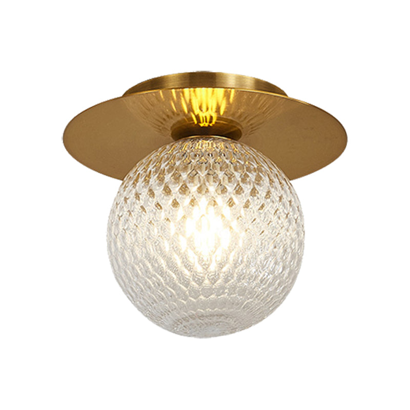 Clear/Light-Brown/Cream Orbit Ceiling Light Modern Glass 1 Light Kitchen Flushmount Ceiling Lamp Clearhalo 'Ceiling Lights' 'Close To Ceiling Lights' 'Close to ceiling' 'Flush mount' Lighting' 330661