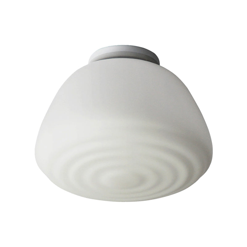 6"/8" W Cone Flush Mount Lantern Light with Opal Glass Shade Minimalist 1 Head Flush Mount Lighting for Kitchen Clearhalo 'Ceiling Lights' 'Close To Ceiling Lights' 'Close to ceiling' 'Flush mount' Lighting' 330811