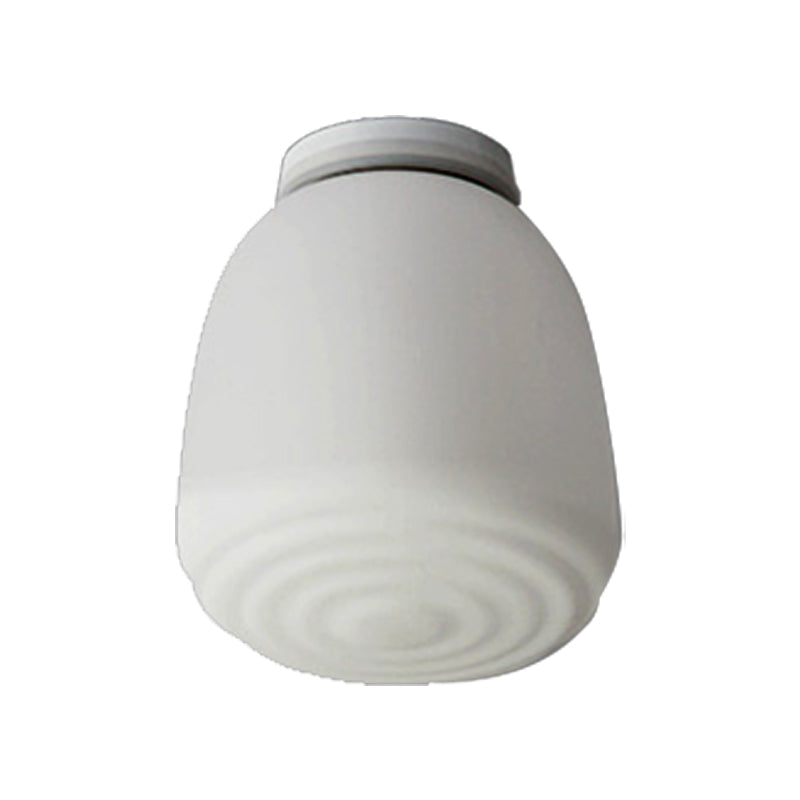 6"/8" W Cone Flush Mount Lantern Light with Opal Glass Shade Minimalist 1 Head Flush Mount Lighting for Kitchen Clearhalo 'Ceiling Lights' 'Close To Ceiling Lights' 'Close to ceiling' 'Flush mount' Lighting' 330815