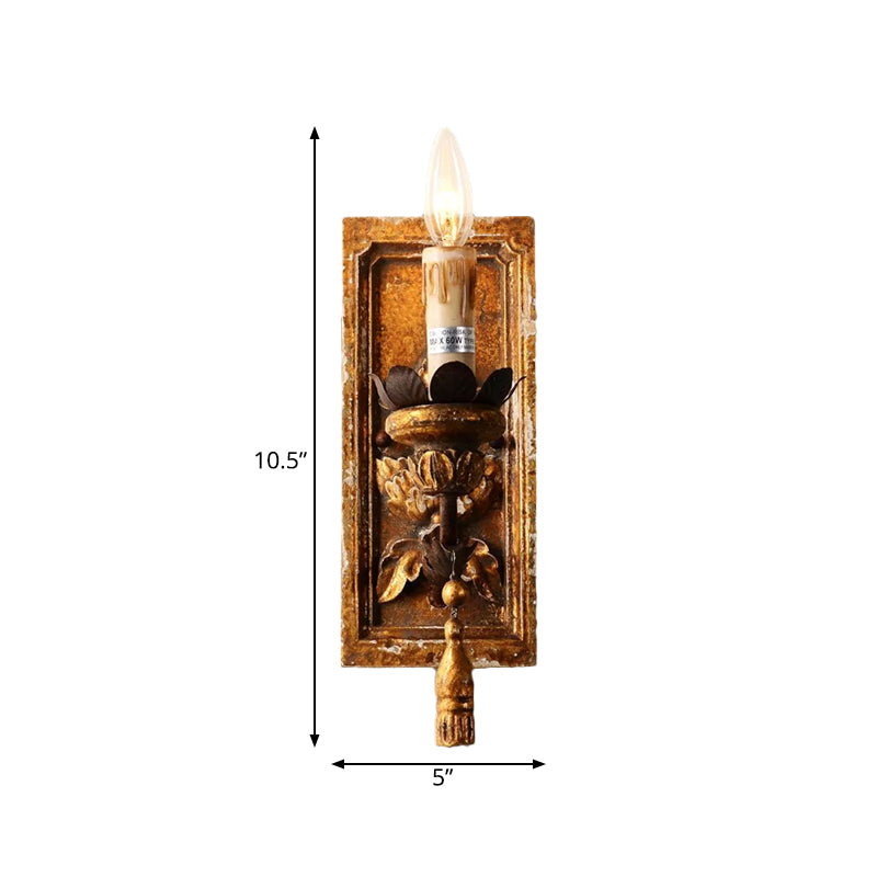 1/2 Lights Candelabra Sconce Light Classic Style White/Bronze/Distressed White Wood Wall Lamp for Living Room Clearhalo 'Wall Lamps & Sconces' 'Wall Lights' Lighting' 332284