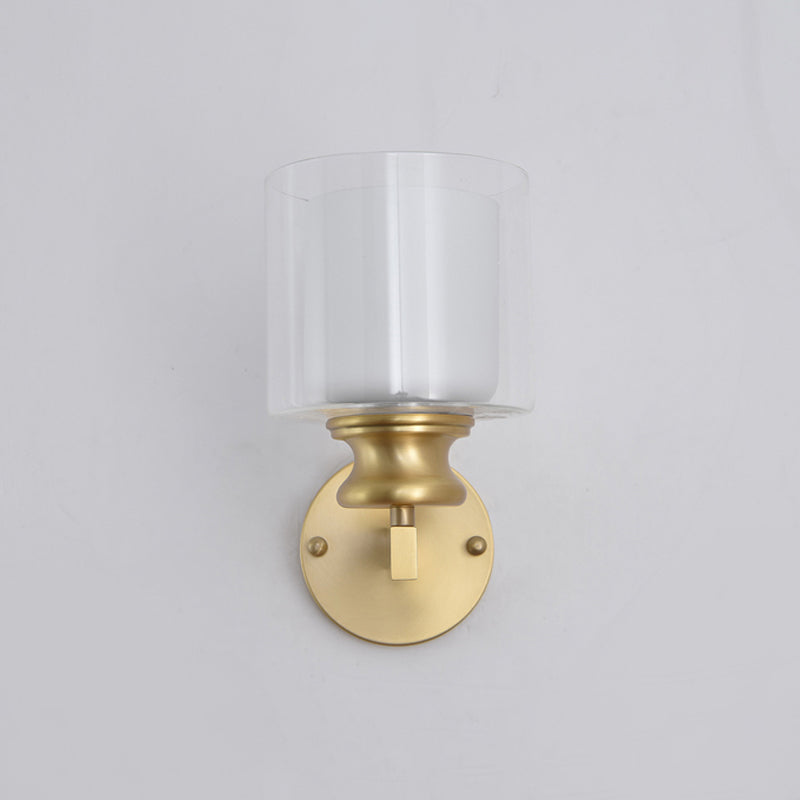 Armed Sconce Contemporary Metal 1 Bulb Brass Wall Mounted Light Fixture for Living Room Clearhalo 'Cast Iron' 'Glass' 'Industrial' 'Modern wall lights' 'Modern' 'Tiffany' 'Traditional wall lights' 'Wall Lamps & Sconces' 'Wall Lights' Lighting' 332815