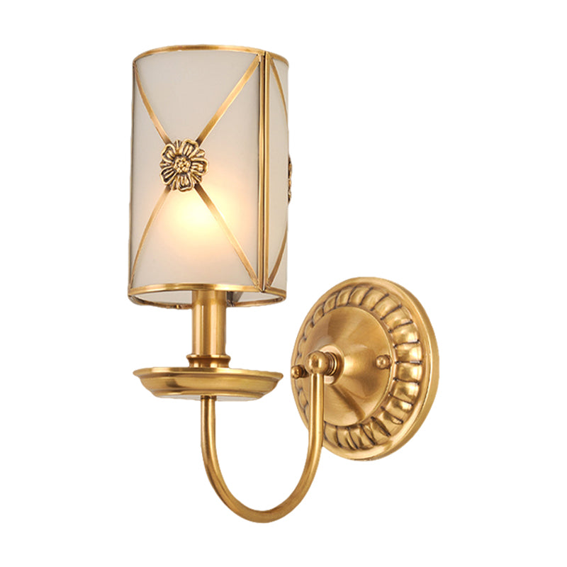 1/2-Light Brass Wall Mount Lamp Vintage Gold Finish Swag Arm Candle Sconce Light Fixture Clearhalo 'Wall Lamps & Sconces' 'Wall Lights' Lighting' 333481