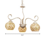 Globe Dining Room Ceiling Chandelier Traditional Frosted Glass 3 Light White Hanging Fixture Clearhalo 'Ceiling Lights' 'Chandeliers' Lighting' options 336017